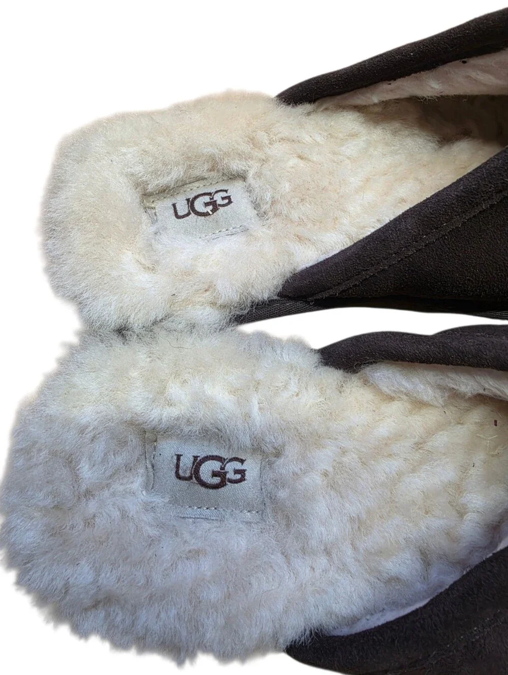 Ugg Scuff Mens Chocolate Brown Fur Lined Slippers 9